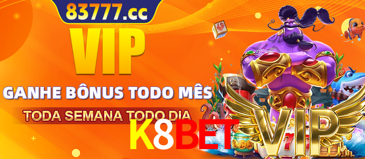 Banner promocional do K8BET oferecendo 100% de recompensas adicionais contínuas para quem fizer o login diário (Daily sign-in), com um mascote de coelho.